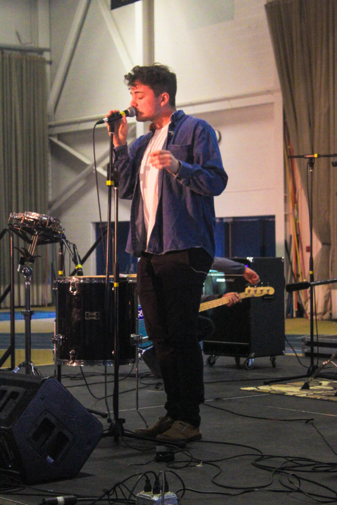 Michael Gonzalez-Kelly of New Masons performs at Life is Art in the Steele Hall Fieldhouse
