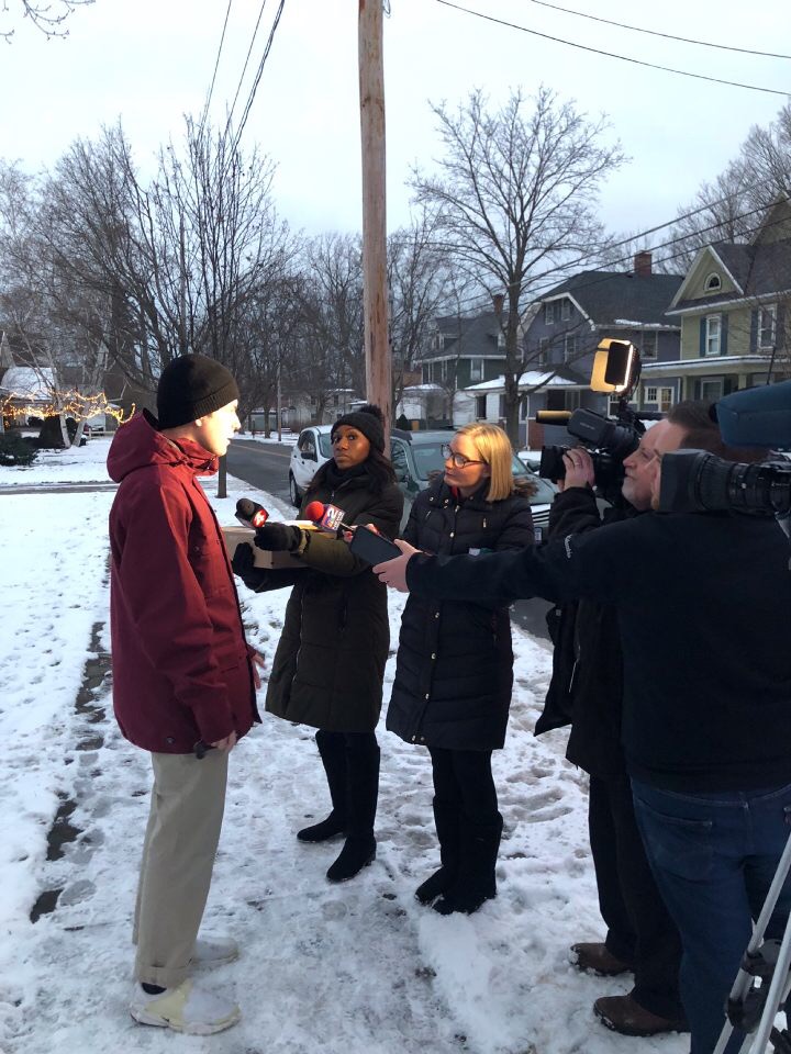 Neighbor being interviewed by Channel 2 News Josh Ranney / News Editor