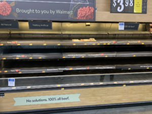 Coronavirus empty shelves